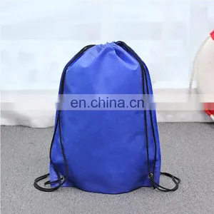 Wholesale Eco Friendly Promotional Recyclable Drawstring 210D Polyester Drawstring Gym Bag Backpack With Custom Logo Printed thumbnail-5