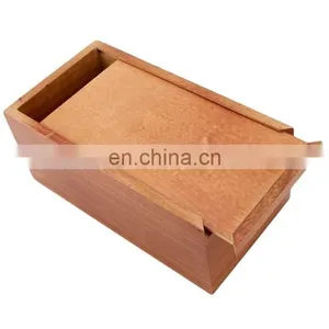 High Quality Wooden Bamboo Square Tissue Paper Holder Tissue Box thumbnail-4