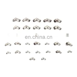 SNS JPL Series Nickel Plated Brass Male Elbow Push to Connect Pneumatic Tube Fitting Air Hose Connector thumbnail-5