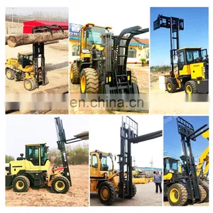 Fork Lift Truck Mounted Forklift 4WD Diesel China Forklift Truck Price 2ton Forklifts Trucks For Sale thumbnail-5