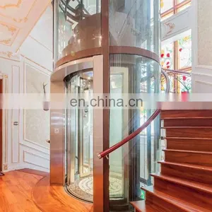 Delicate Villa Used Panoramic Glass Home Elevator, Villa Glass Home Round Elevator thumbnail-5