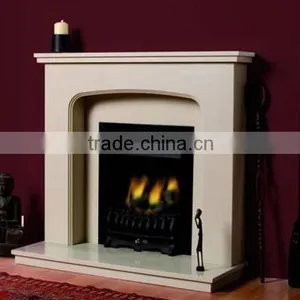 Antique Indoor Marble Beige Fireplaces thumbnail-4