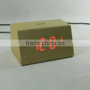 WL1226T Hot Sale Nature Wood Sensor Touch Table Clock thumbnail-4