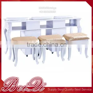 Three Nail Table With Three Chairs Set Salon Equipment thumbnail-1