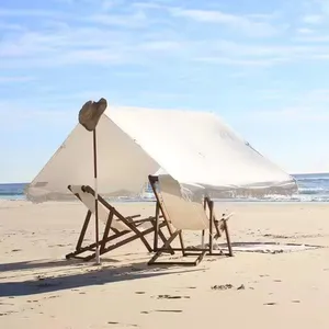 Commercial Beach Gazebo With Heavy-Duty Wooden Frame and Waterproof Roof, for Resort Rental Business and Beach Club thumbnail-2