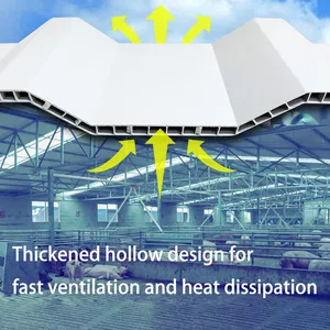 Rainproof Heat Insulation PVC Colonial Roof Tile PVC Plastic Roof Tile High Plant Factory Warehouse Rainproof UPVC Sheet thumbnail-4