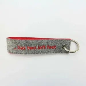 Custom Embroidered Keychain With Logo Fabric Key Tags OEM Embroidery Key Rings Manufacturer thumbnail-5