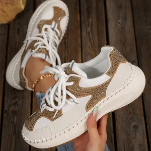Racing Red Polka Dot Stars Stripes Independent Day Casual Shoes Mustard Ethnic Artistic Print Lace-up Detail Comfort Loafer Shoes Lady Canvas Sneakers thumbnail-4