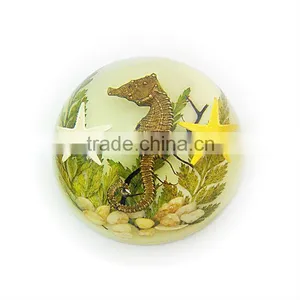 Promotional Gifts 64mm Sea Horse Semicircle Crystal Desk Decoration thumbnail-4