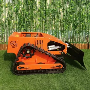 Industrial Grade Cordless Petrol Gasoline Engine Remote Control Rubber Track Lawn Mower Brush Cutter Mulcher Vigorun thumbnail-2