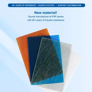 FRP Panel Glass Fiber Transparent Roof Sheets High Light Transmittance Corrosion-resistant GRP Board Transparent FRP Panel thumbnail-2