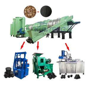 Wood Sawdust Coconut Shell Olive Pomace Briquette Press Machine Charcoal Coal Production Lines EPC thumbnail-1