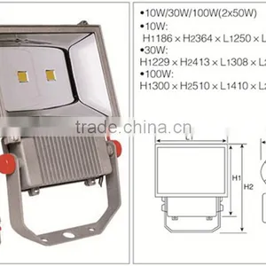 3 Years Warranty IP65 100W Waterproof Bridgelux Chip Outdoor LED Christmas Projector Flood Light thumbnail-1