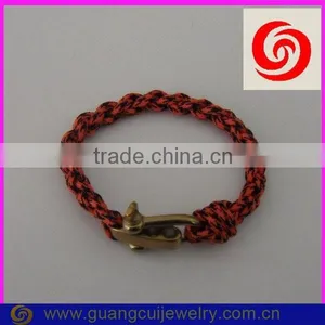 Fashion Stainless Steel Gold Clasp 550 Firefighter Paracord Bracelet thumbnail-4