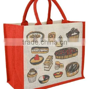 2016 Jute Wine Bottle Gifts Bag With Swing Tag and Barcode Included With Quality Cotton Padded Handles thumbnail-2