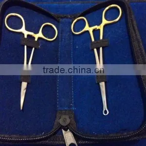 GOLD HANDLE NO SCALPEL VASECTOMY SET FORCEPS RING HEMOSTAT UROLOGY SURG/SURGERY INSTRUMENTS/The Basis Surgical Instruments thumbnail-1