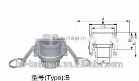 Investment Casting 3" Stainless Steel Quick Camlock Coupling b Coupler x Male Npt Thread thumbnail-1