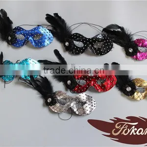 Halloween Accessories Cock Feather Mask thumbnail-2