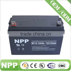 Solar Inverter Battery Valve Regulated Lead Acid Battery 12V100AH Deep Cycle Lead Acid Maintenance Free Battery thumbnail-1