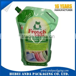 Stand up Pouch for Liquid Detergent Packaging/liquid Laundry Detergent Spout Pouch thumbnail-1