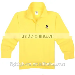 100% Cotton Material Long Sleeve Custom Polo T Shirt for Kids thumbnail-2