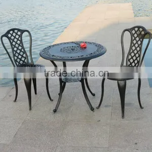 White Black Bronze Decorative Outdoor Aluminum Metal Garden Chair thumbnail-6