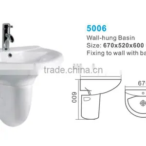 Ceramic Wall Hung Basin for the Shampoo Basin in Wash Basin thumbnail-4