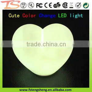 Soft PVC Heart Night Light With Color Changing Led Light Source thumbnail-3