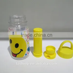 BPA Free Plastic Children Water Bottle With Dome Lid Plastic Milk Bottle Cartoon Drinking Bottle thumbnail-3