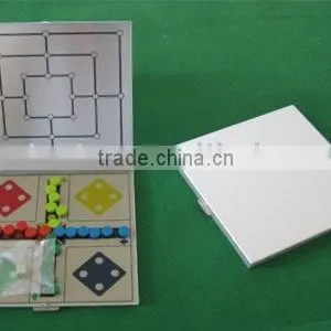Aluminum With Magnetic Funny Chess Set for Travel thumbnail-1