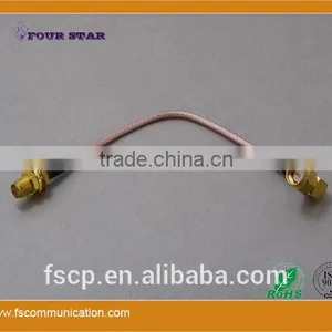 RG316 Cable Assembly With SMA Male Right Angle Crimp to SMA Female Bulkhead Crimp Connectors thumbnail-5