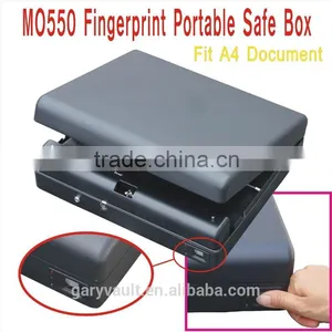 Wholesale- MO550 Micro Vault Biometric Fingerprint Car Gun Pistol Office A4 Papers Document File Storage Safe Box / Gun Vault thumbnail-1