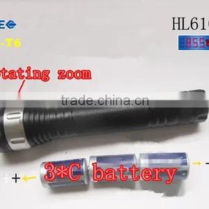 Aluminum ZOOM Function Zoom T6-10W LED Flashlight Torch Light thumbnail-5