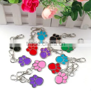 Wholesale Multi Color Metal Paw Printed Zinc Alloy Pet ID Tags Pendant Charms thumbnail-6
