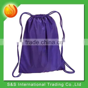 Teens Large Plain Nylon Drawstring Backpack thumbnail-1