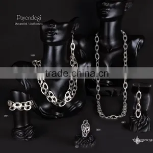 Ring Earring Bracelet Necklace Authentic Turkish Ottoman Ethnic Jewelery Set Made in Turkey thumbnail-1