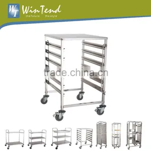 Kitchen Bread Wire Storage Basket Trolley Wire Basket With Wheels thumbnail-1
