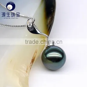 Cheap Jewelry 9--10mm Black Tahitian Pearl Necklace Pendant for Sales thumbnail-3