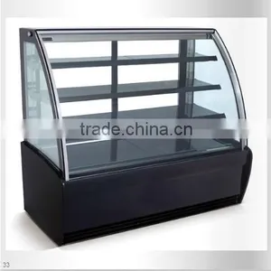 3 Layers Front Open Sliding Door Display Cake Refrigerated Showcase, Cake Showcase, Guangzhou Manufacturer thumbnail-2