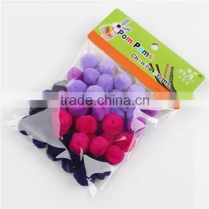 Factory Supply DIY Crafts Purple Series Pompoms Toys for Kids or Wedding Party Decoration thumbnail-2