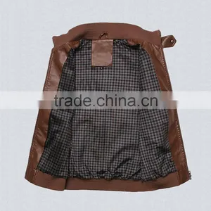 European Style and Spring Season Wholesale Men Leather Jacket thumbnail-4