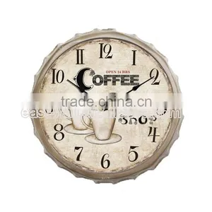 Hot 2016 Popular Design Customization Iron Bottle Cap Paper Clock Craft thumbnail-2