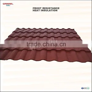 Wanael Milan 1340x420mm Anti-uv Stone Chips Coated Steel Cement Roof Tile Making Machine thumbnail-1