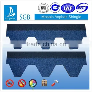 Coloured Glaze Material and Plain Roof Tiles Type Asphalt Roofing Shingles thumbnail-6