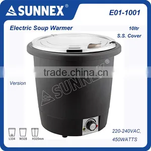 Sunnex Economical Black Electric Soup Warmer, 10 Ltr., S.S. Cover thumbnail-1
