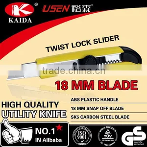 18mm Snap Off Blade Plastic Handle Knife Auto Lock Slider Stationery Cutter thumbnail-2