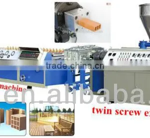 WPC PVC Plastic Wood Profile Production Line thumbnail-1
