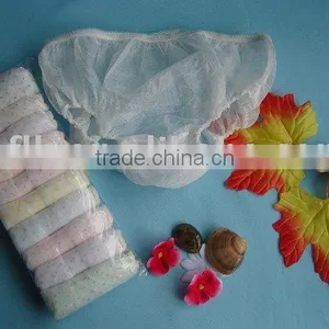 Women Disposable Nonwoven Spot Printing Underwear thumbnail-1