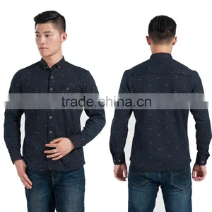 2015 Man Winter Warm Flannel Imprint Long Sleeve Shirt thumbnail-3