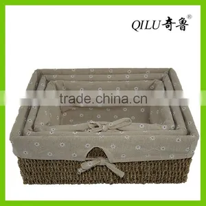 Sea Grass Basket With Cut-out Handles FG-344 thumbnail-3